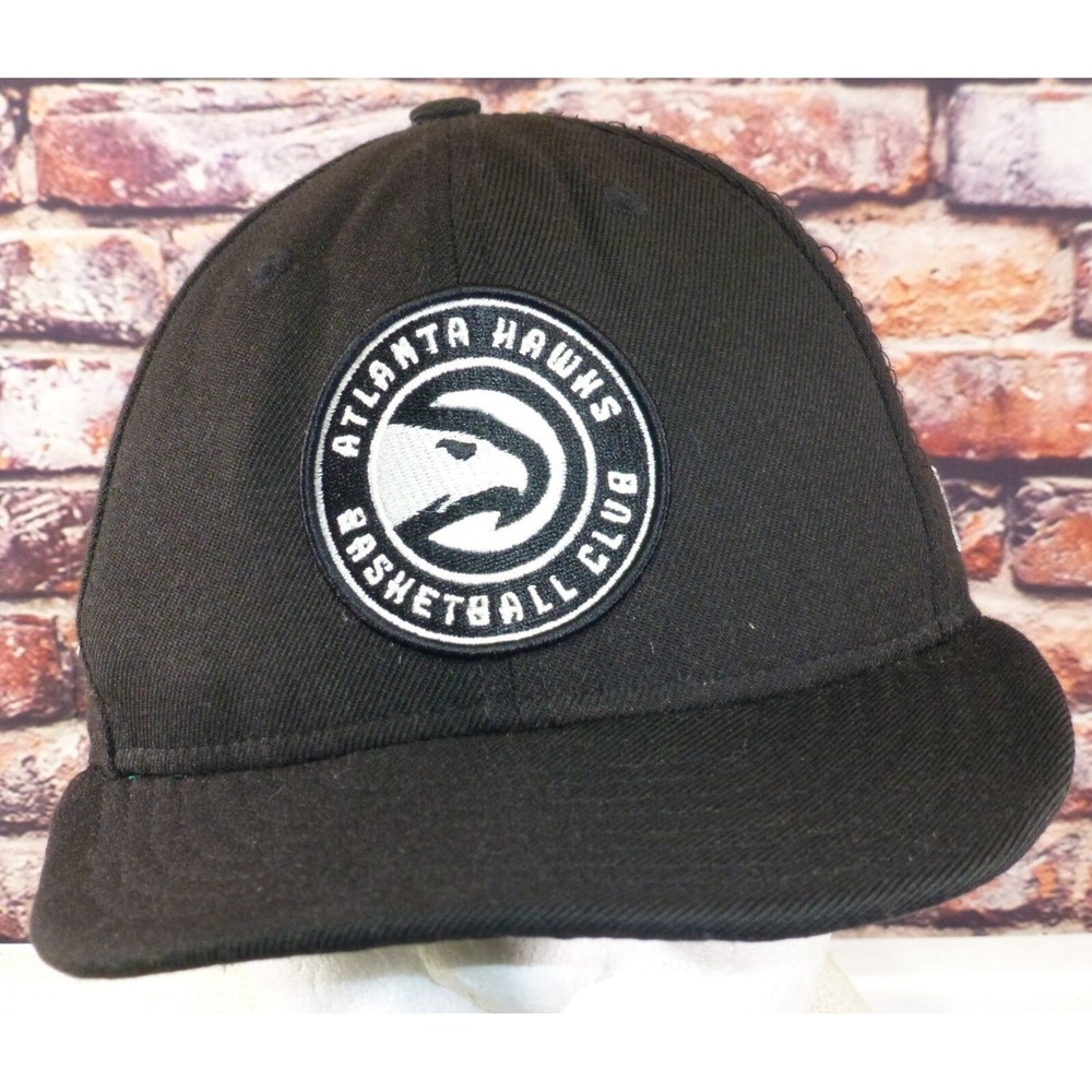 Atlanta Hawks 3 Way Basketball Club New Era 59FIFTY Black Fitted Hat 7 3/8 Size
